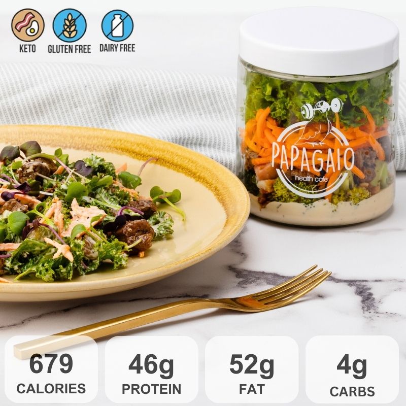 KETO BEEF & BACON SALAD JAR