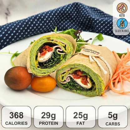 KETO HAM & SPINACH EGG WRAP